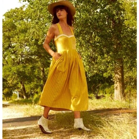 πTHE GREAT.π The Laurel Dress ~ Sunburst Stripes Size 1 Small - Picture 2 of 16